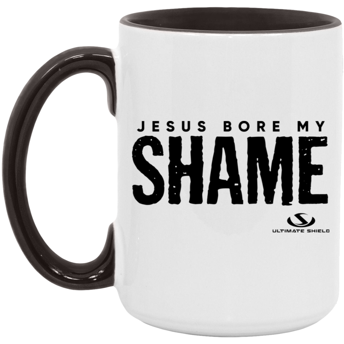 JESUS BORE MY SHAME 15oz. Accent Mug