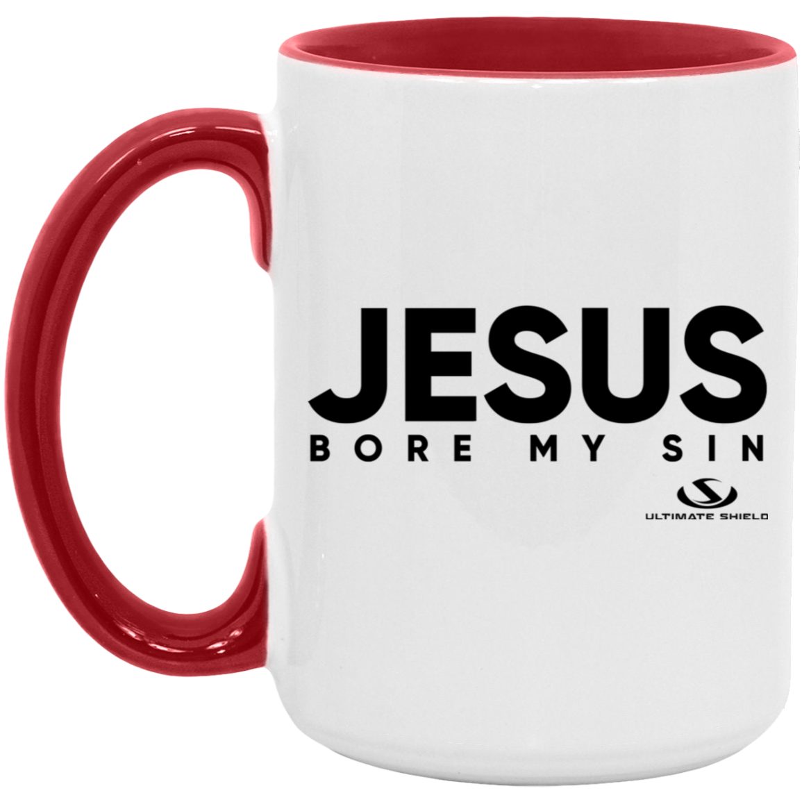 JESUS BORE MY SIN 15oz. Accent Mug