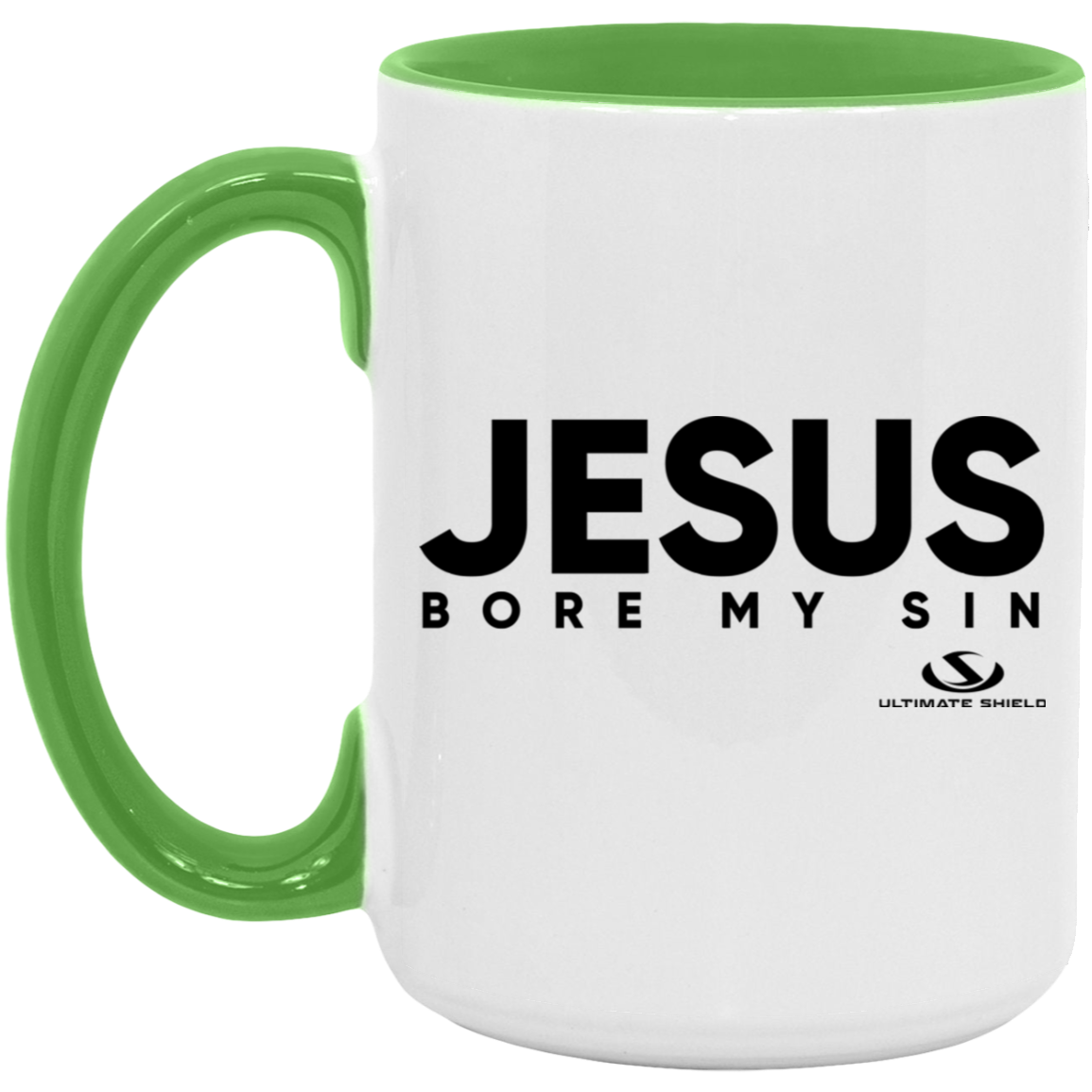 JESUS BORE MY SIN 15oz. Accent Mug