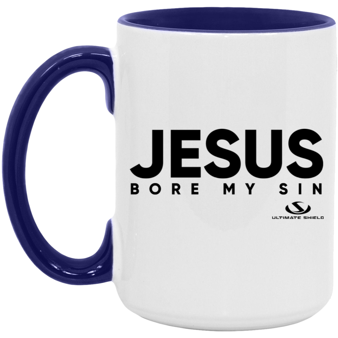 JESUS BORE MY SIN 15oz. Accent Mug
