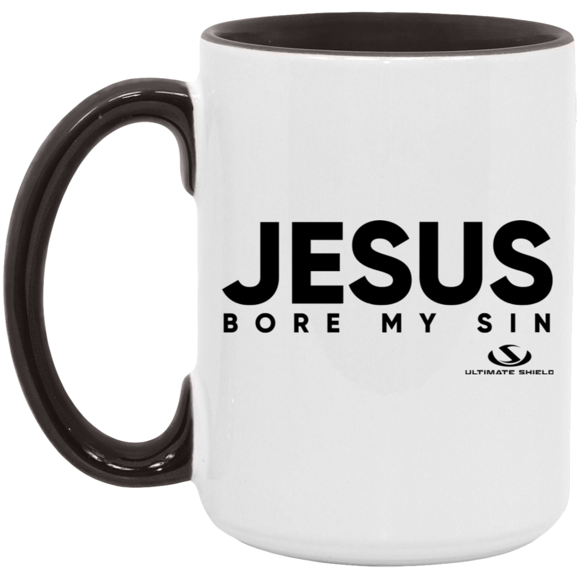 JESUS BORE MY SIN 15oz. Accent Mug