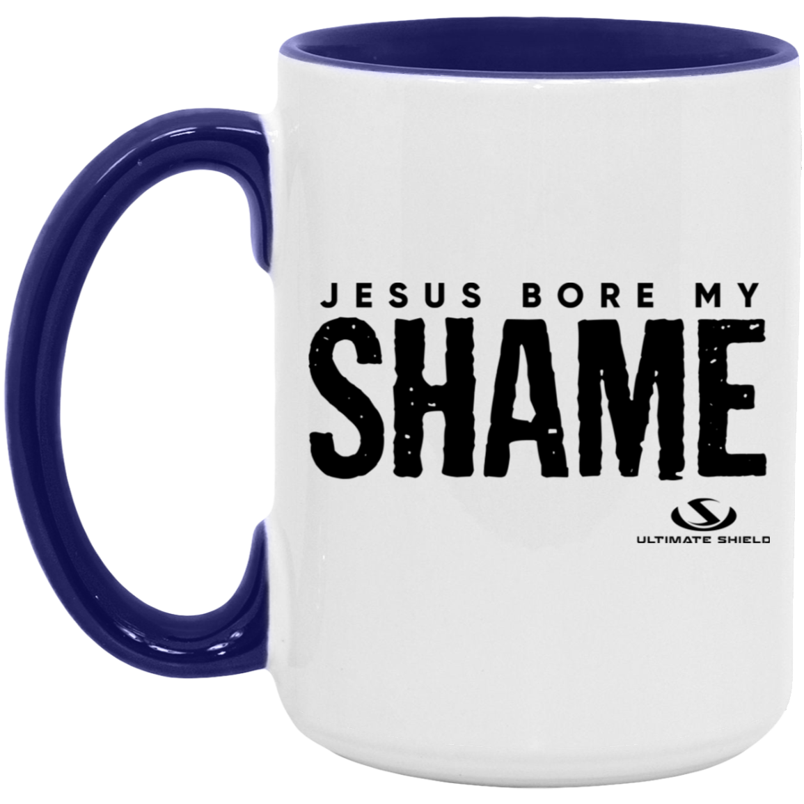 JESUS BORE MY SHAME 15oz. Accent Mug